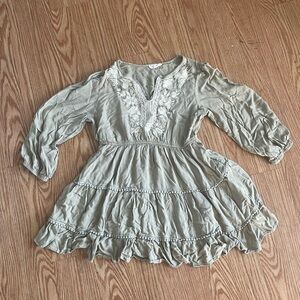 Solitaire Dress Olive Green Bloom Boho Prairie Cottagecore Size XL